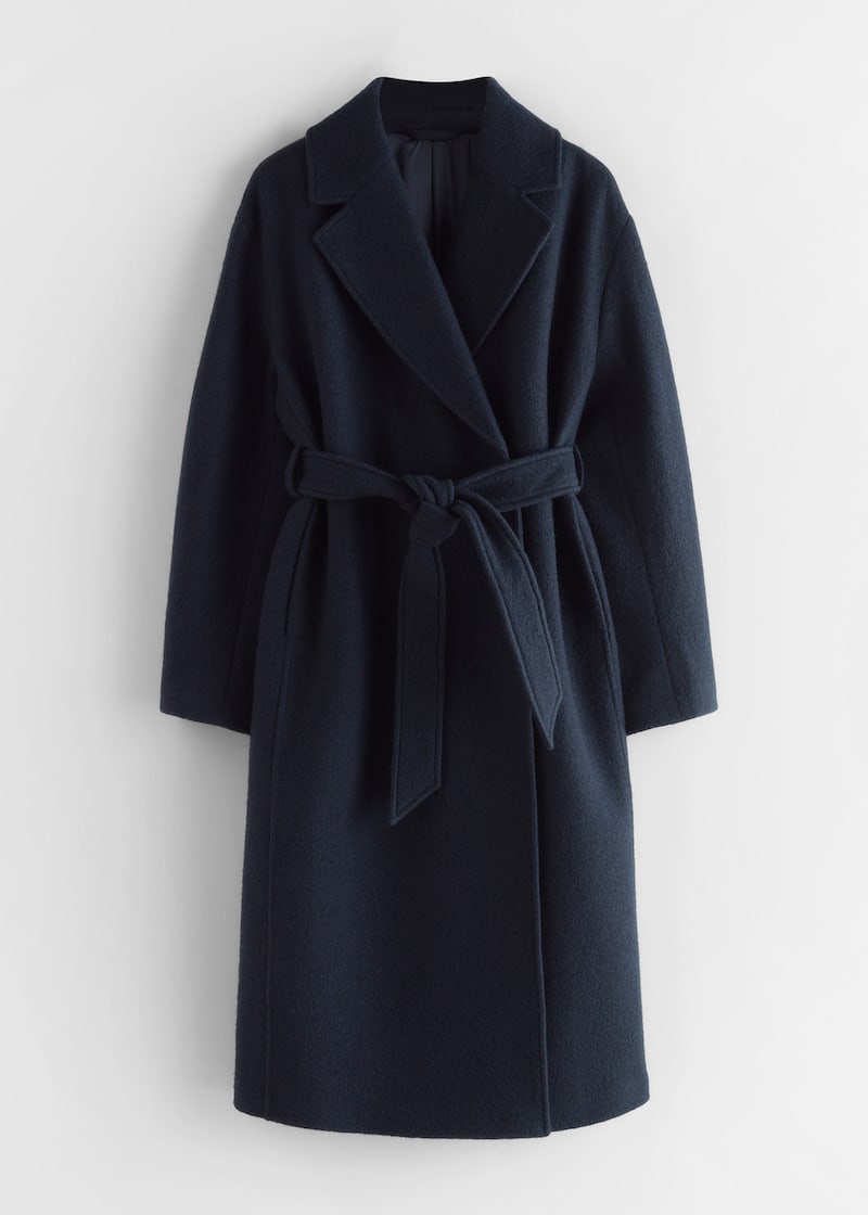Voluminous Belted Wool Coat