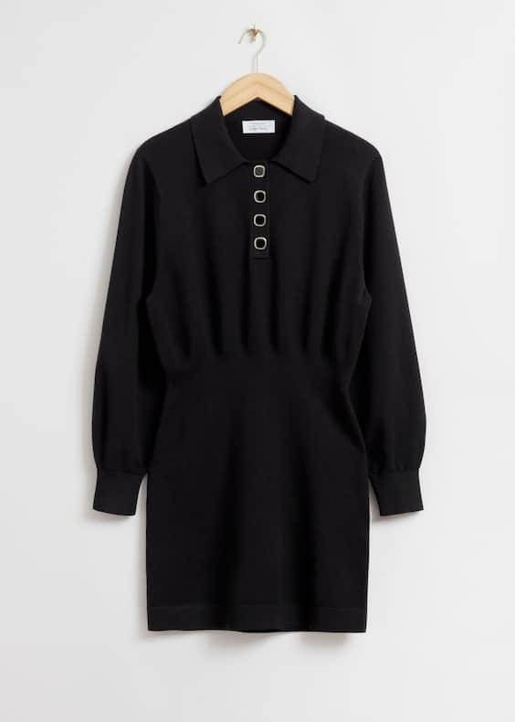 Mini Knitted Polo Dress