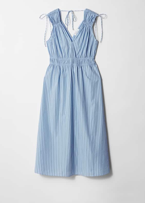 Tie-Detailed Midi Dress