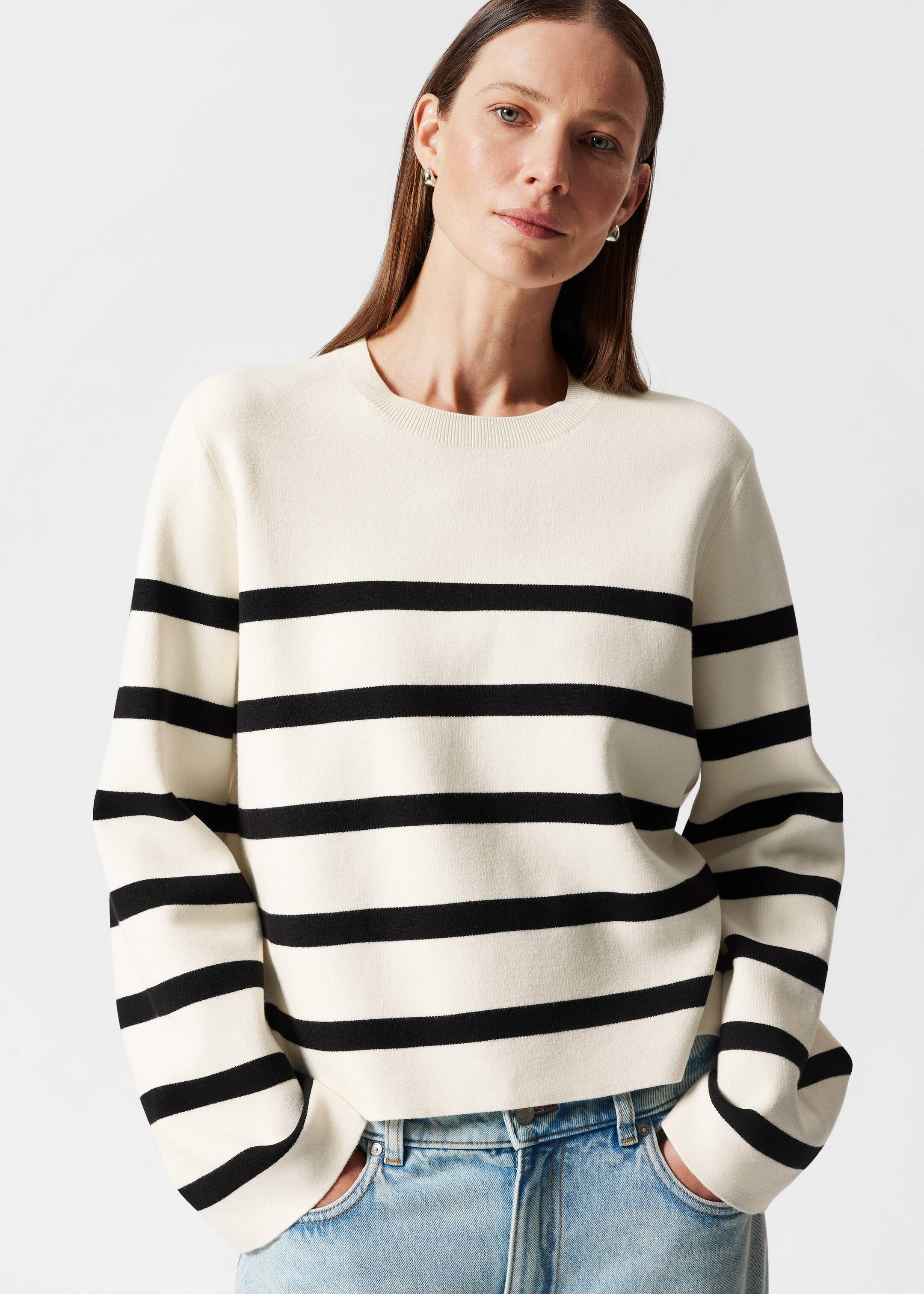 Image of Wide-Sleeve Knit Sweater