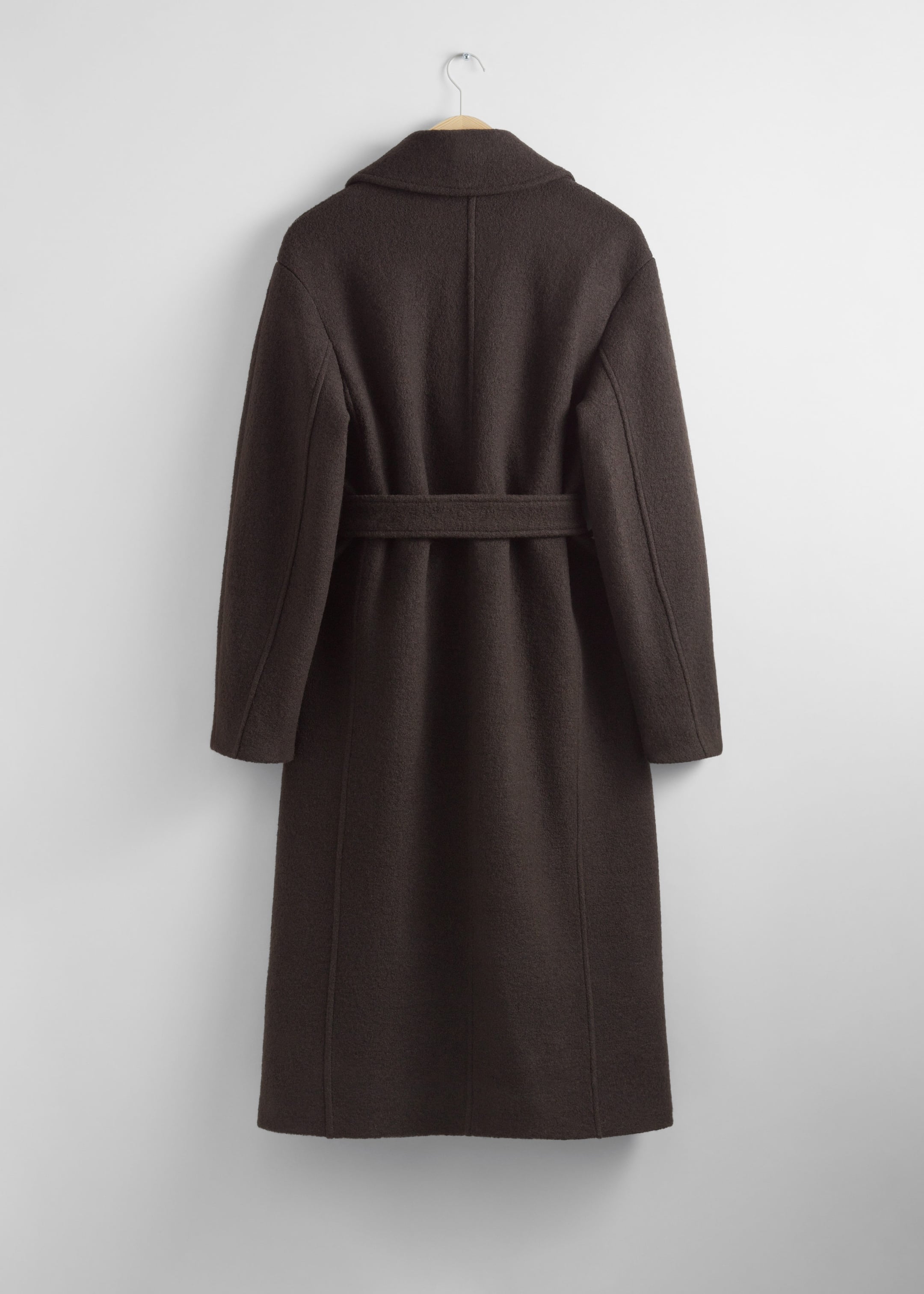 Voluminous Belted Wool Coat Brown Other Stories NL