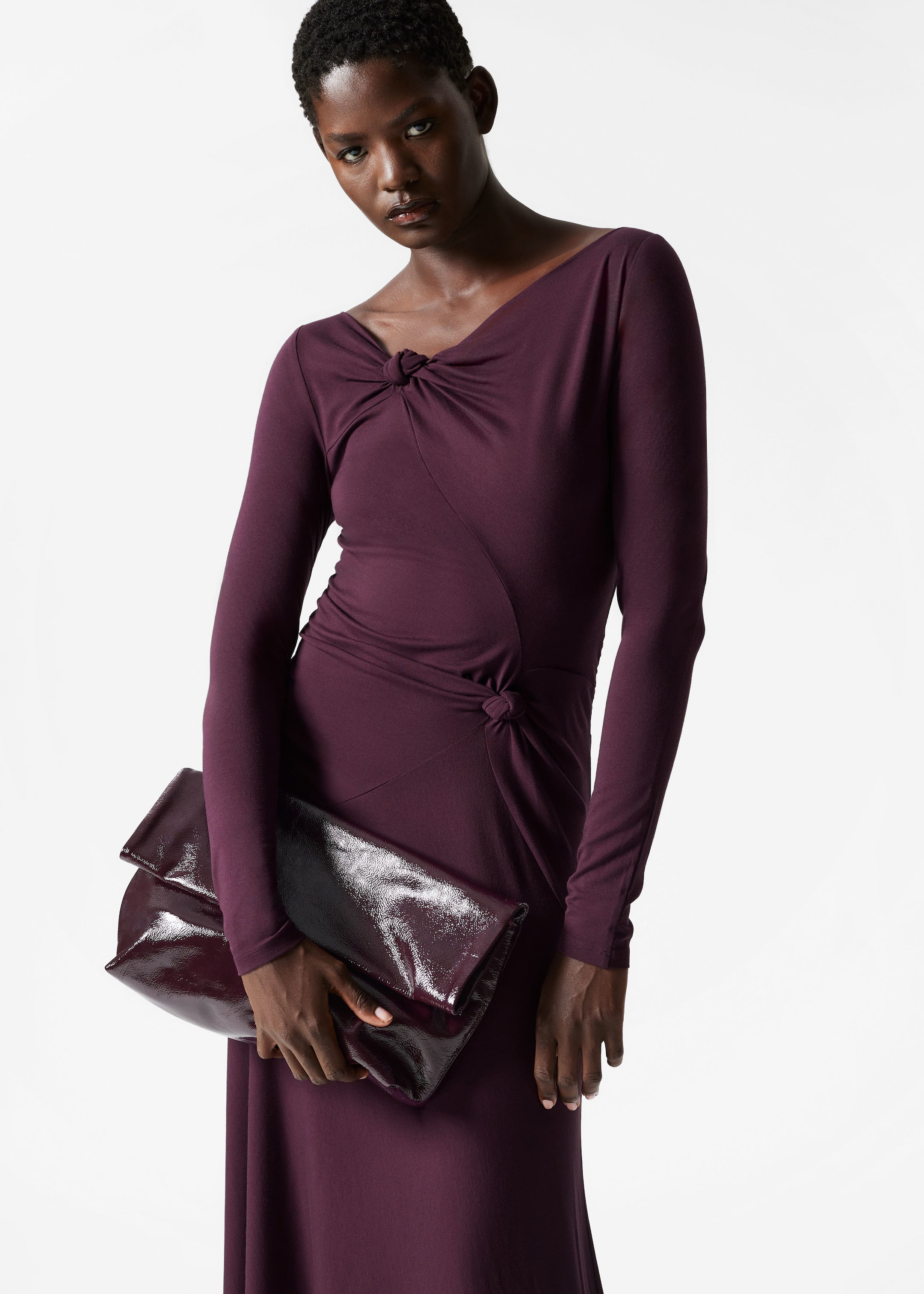 Plum midi dress best sale