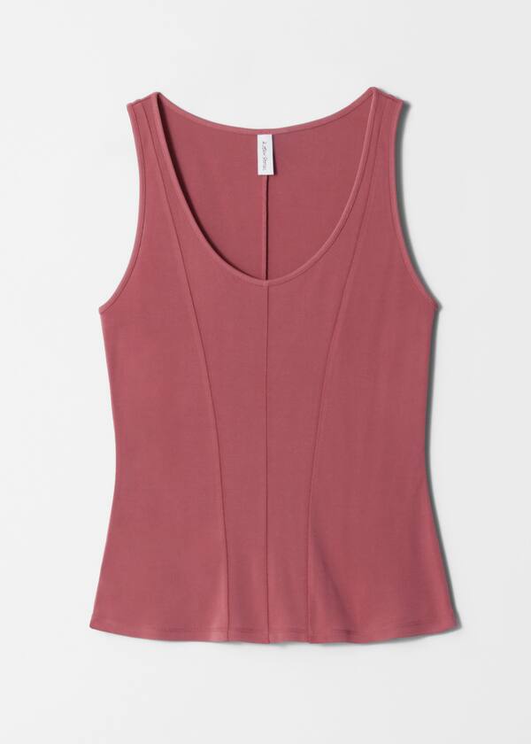 Toptstitched Tank Top