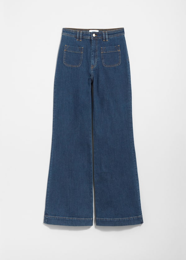 High-Waist Flared Jeans