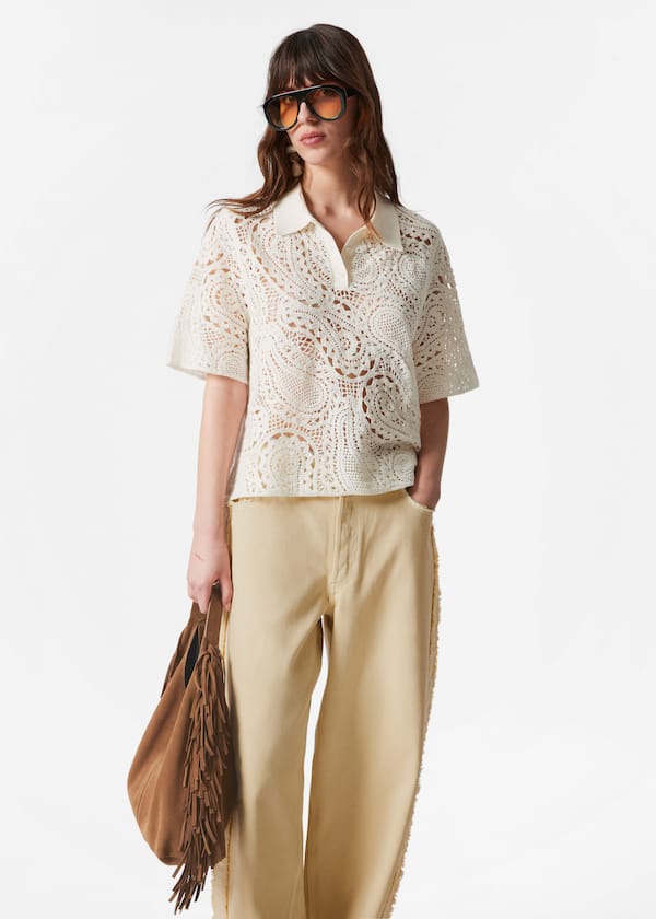 Crochet Polo Top