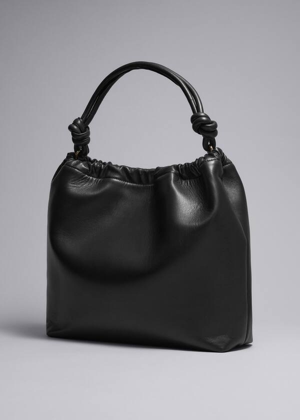 Knotted Leather Tote Bag