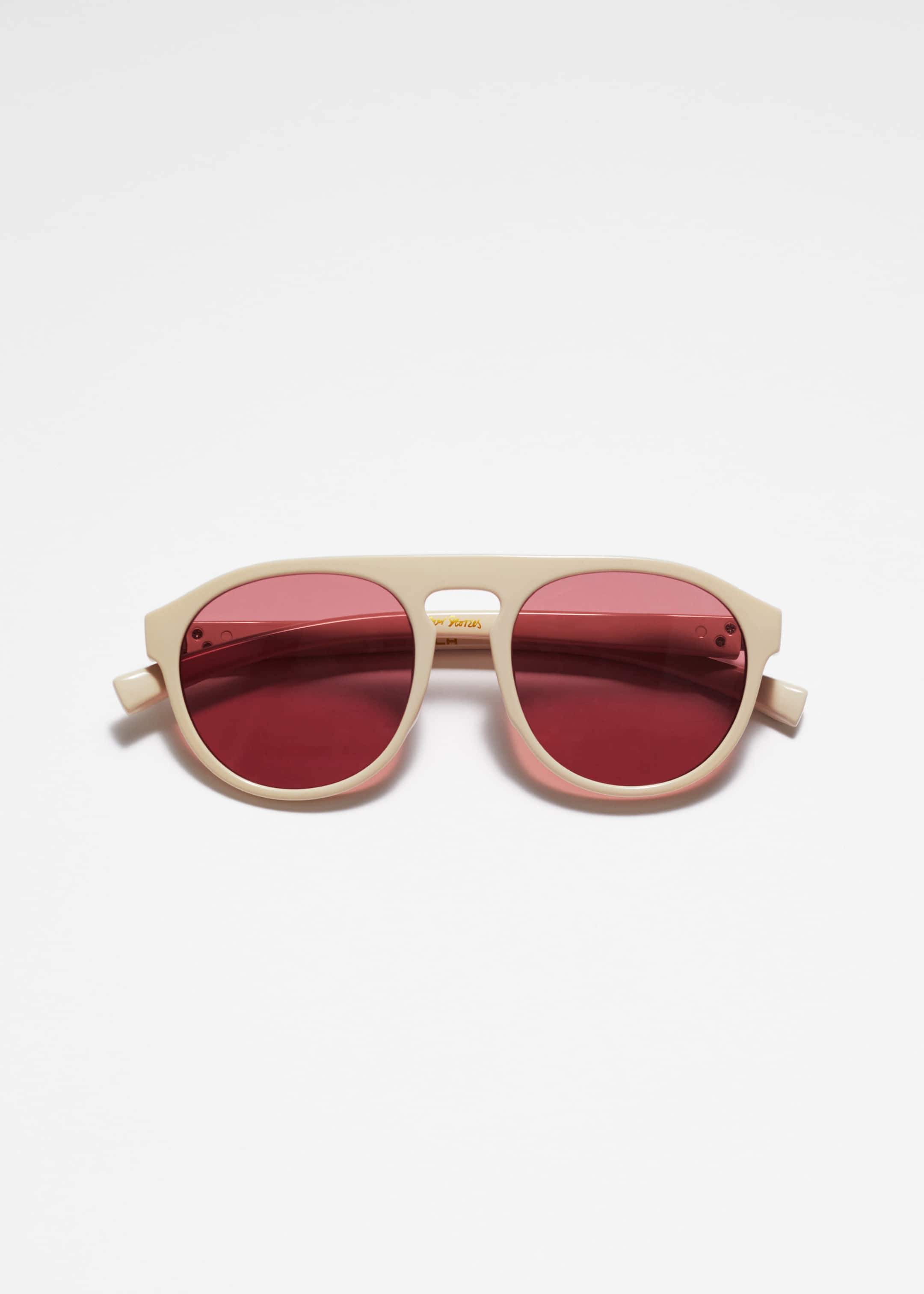 Image of Lunettes de soleil arrondies de style aviateur