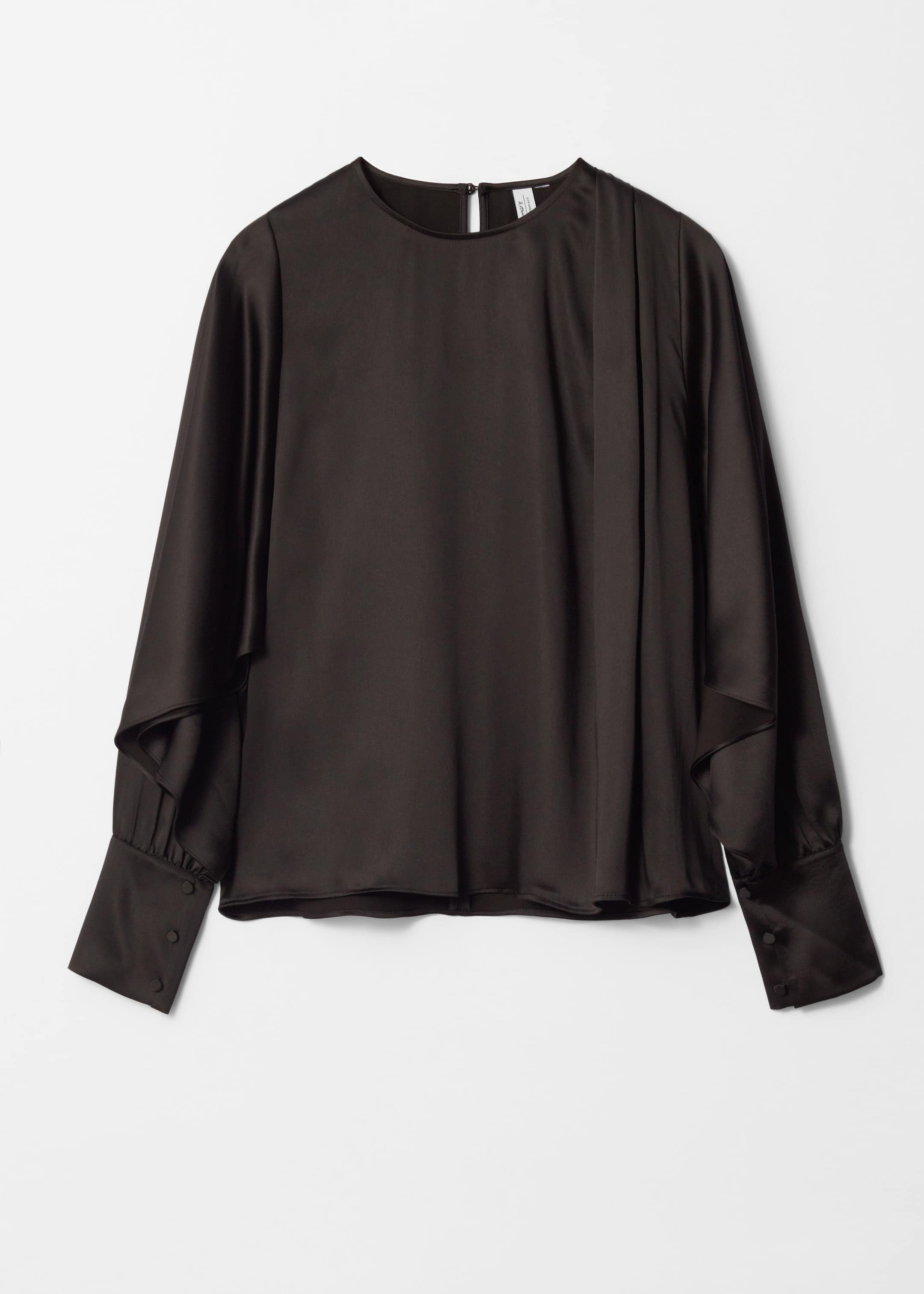 Satin Blouse - Dark Brown - Still Life