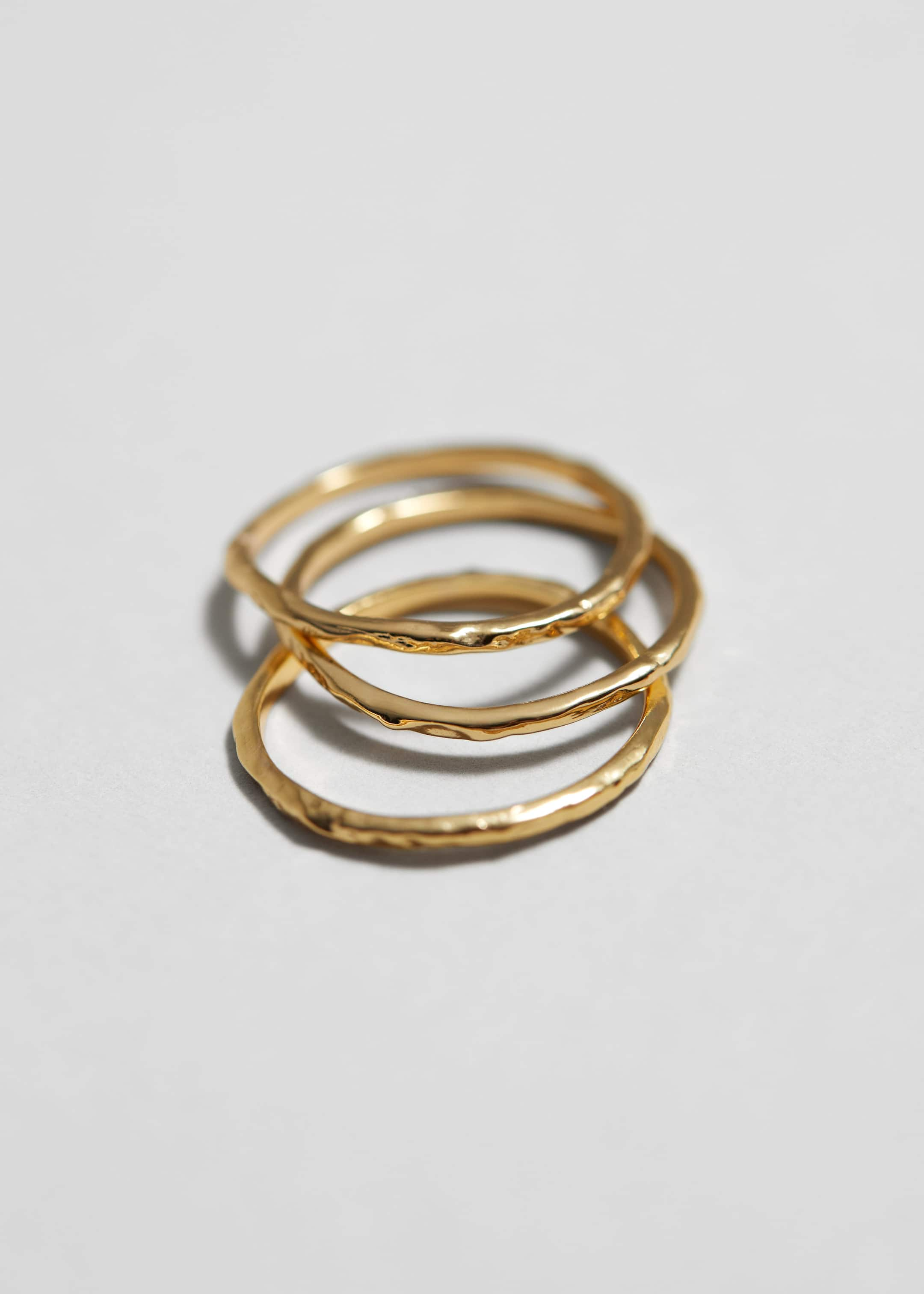 Image of Hammered Ring Set