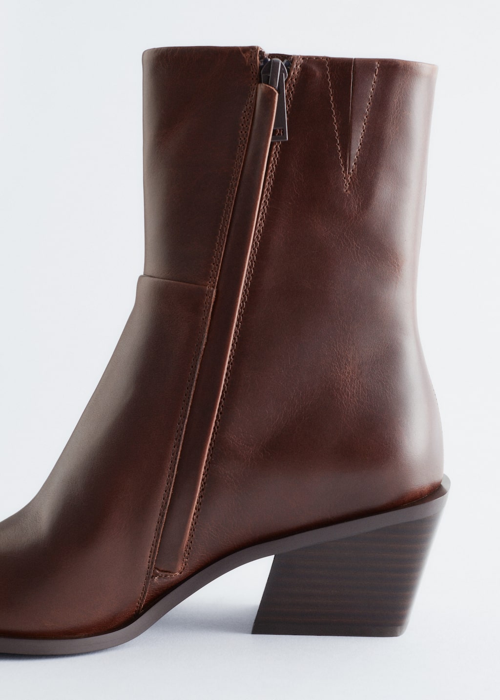 Sleek Leather Cowboy Boots Black Other Stories