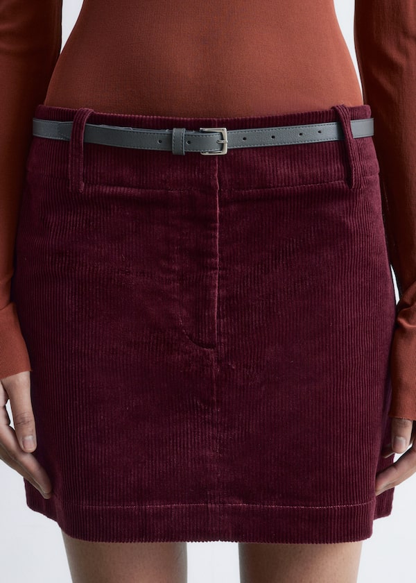 Corduroy Mini Skirt