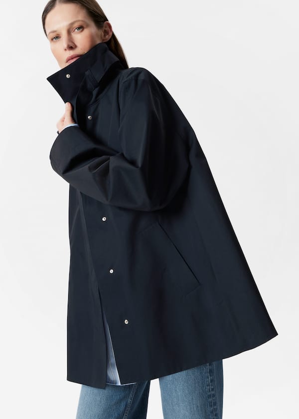 A-line Funnel-Neck Jacket