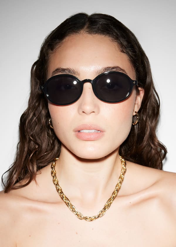 Oval-Frame Sunglasses