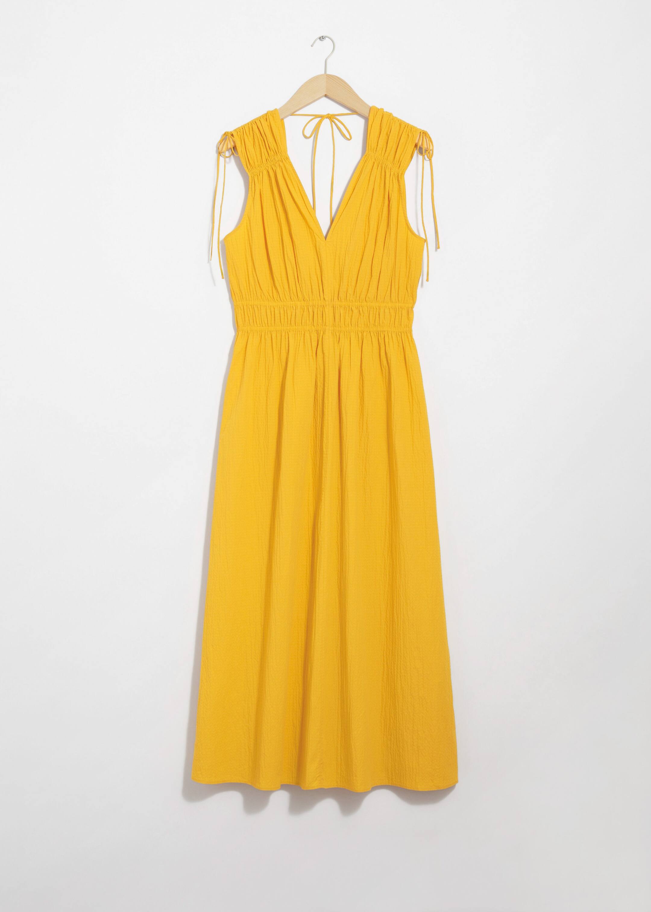 Tie-Detailed Midi Dress - Yellow - Still Life