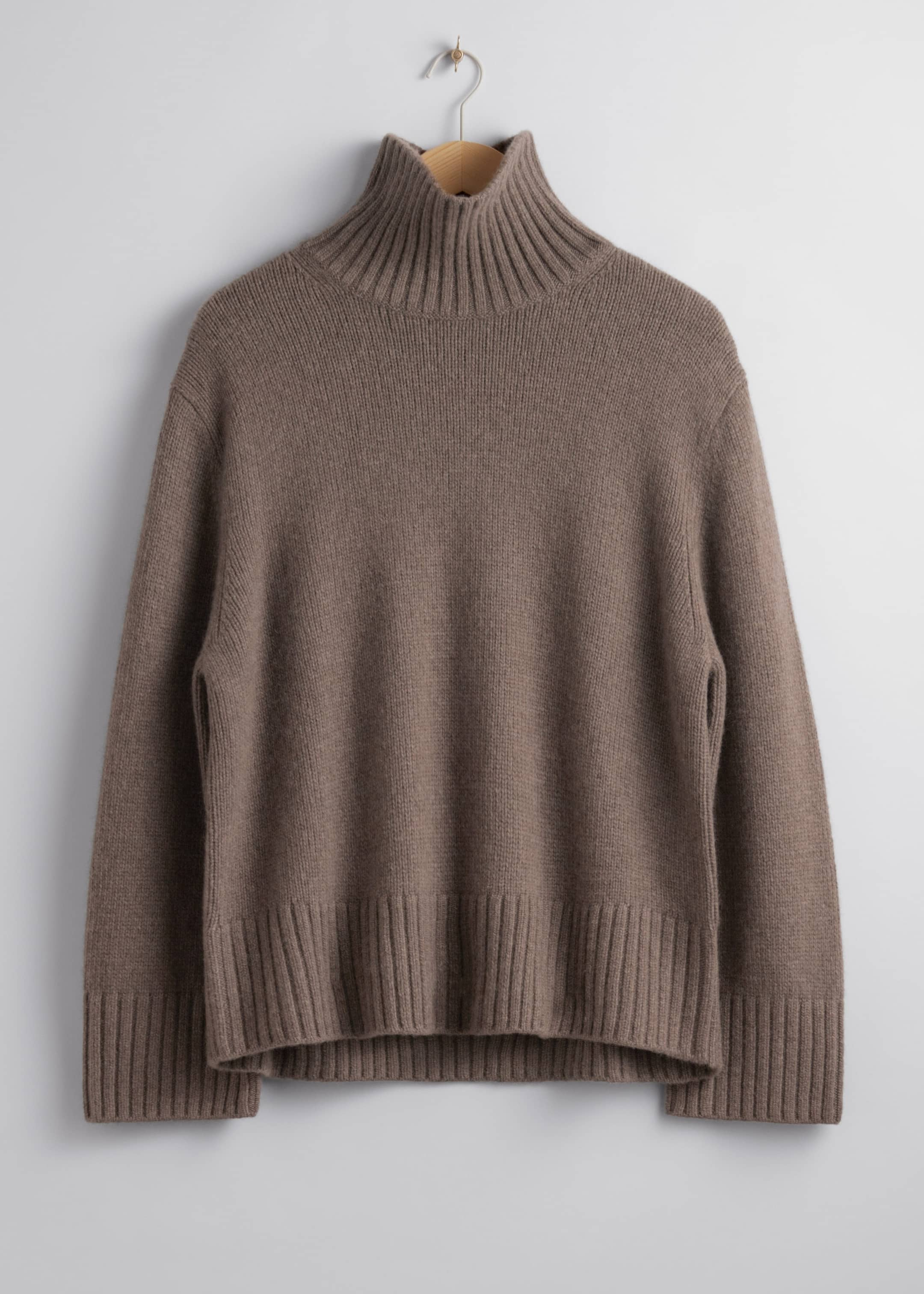 Cashmere-Blend Mock Neck Jumper