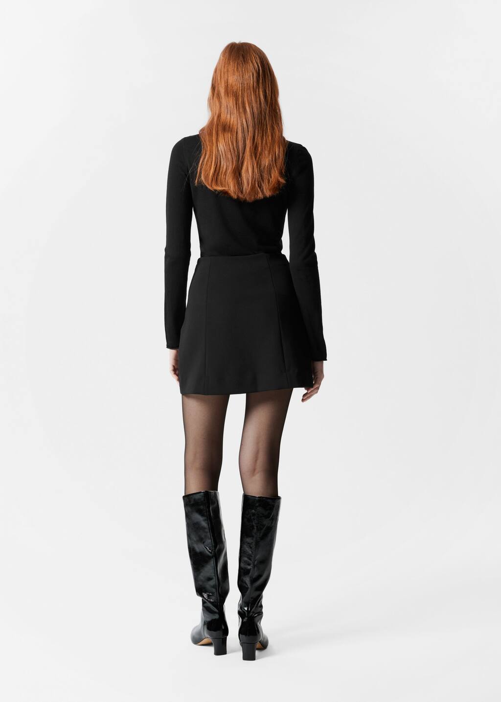 【as\"on】BLACK MINI SKIRT◆ Get Down With Basic Slit Mini Skirt | Windsor