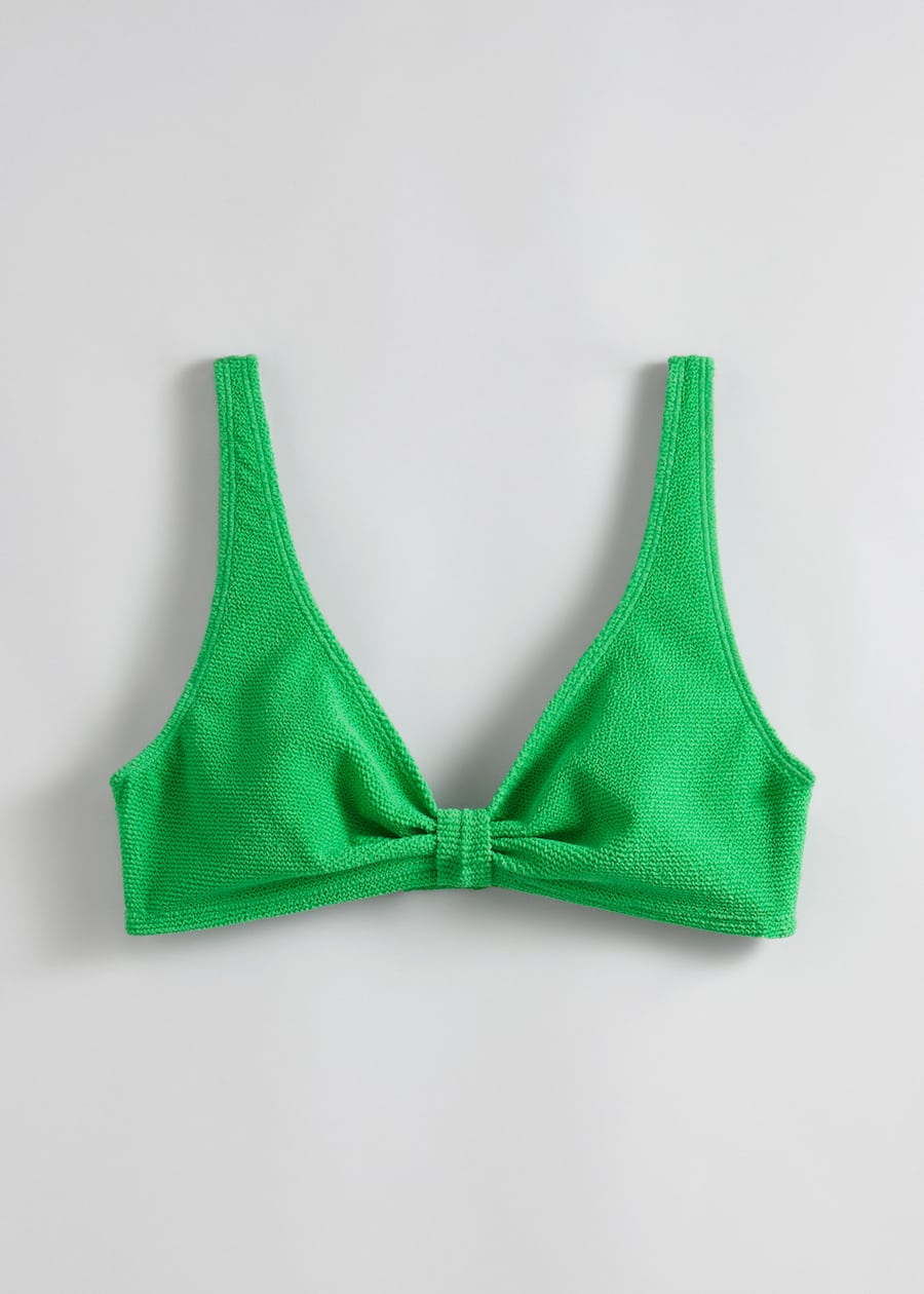 Textured Triangle Bikini Top