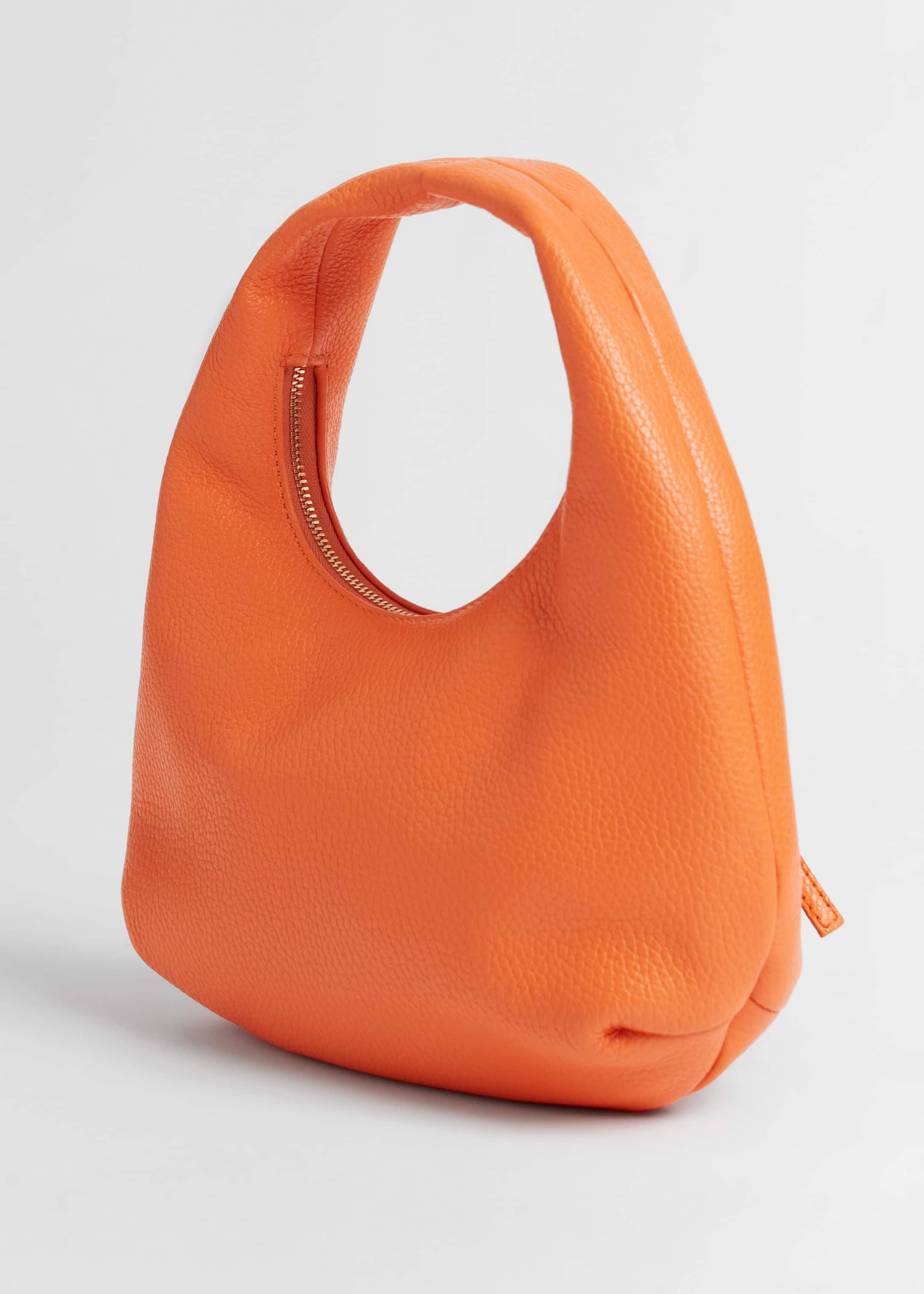 Leather Hand Bag - Tangerine - Still Life