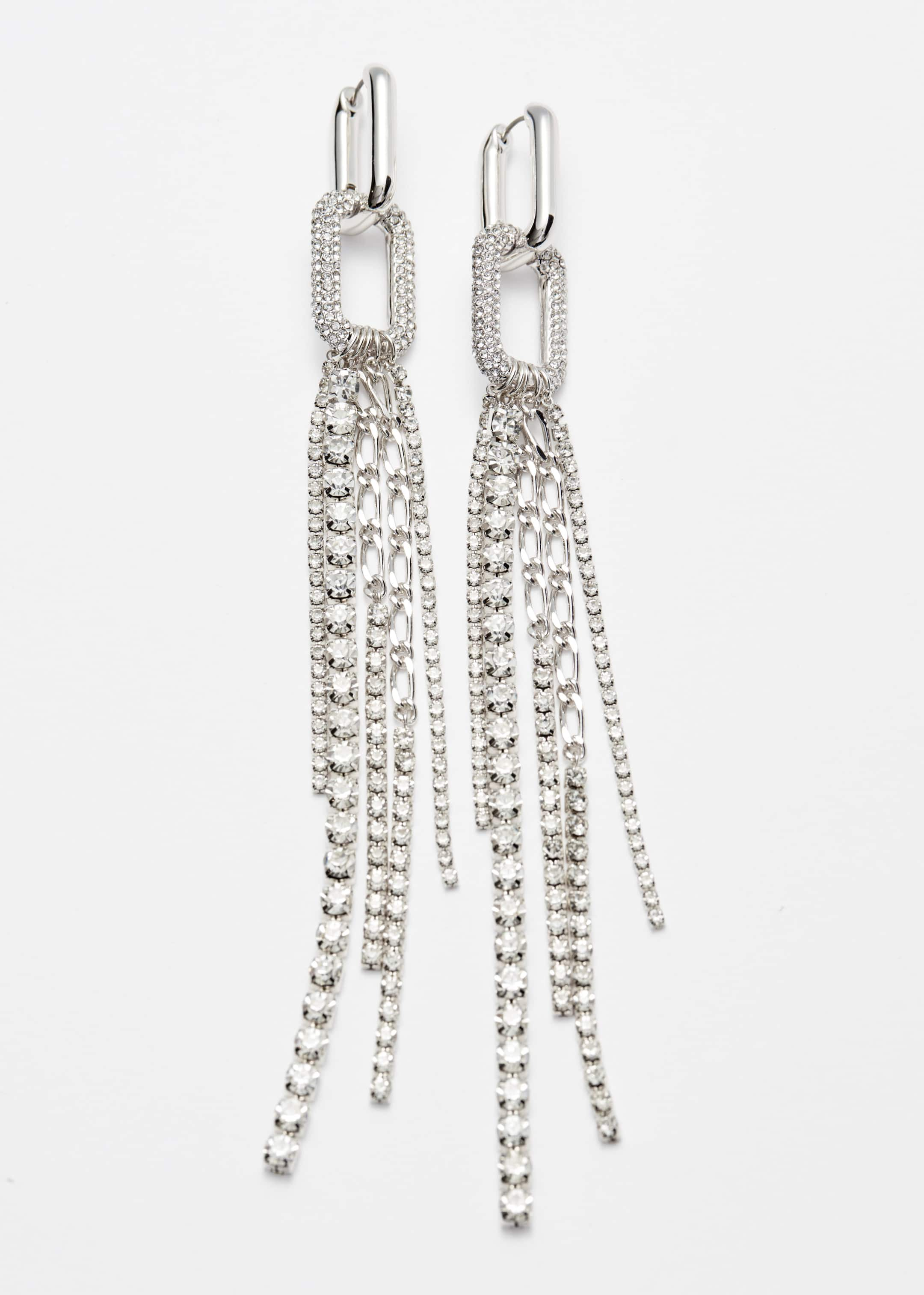 Image of Boucles d’oreilles en chaîne à strass