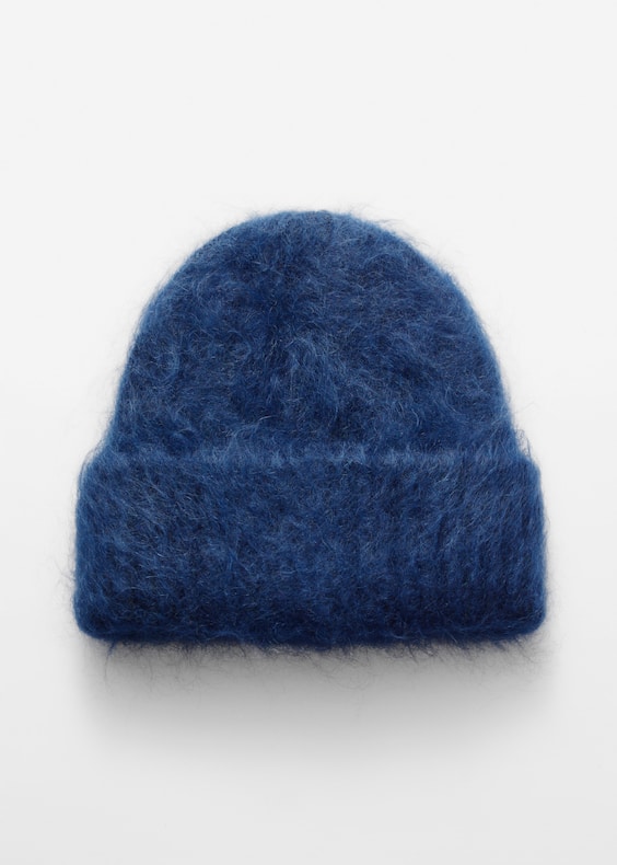 Brushed Mohair-Blend Beanie