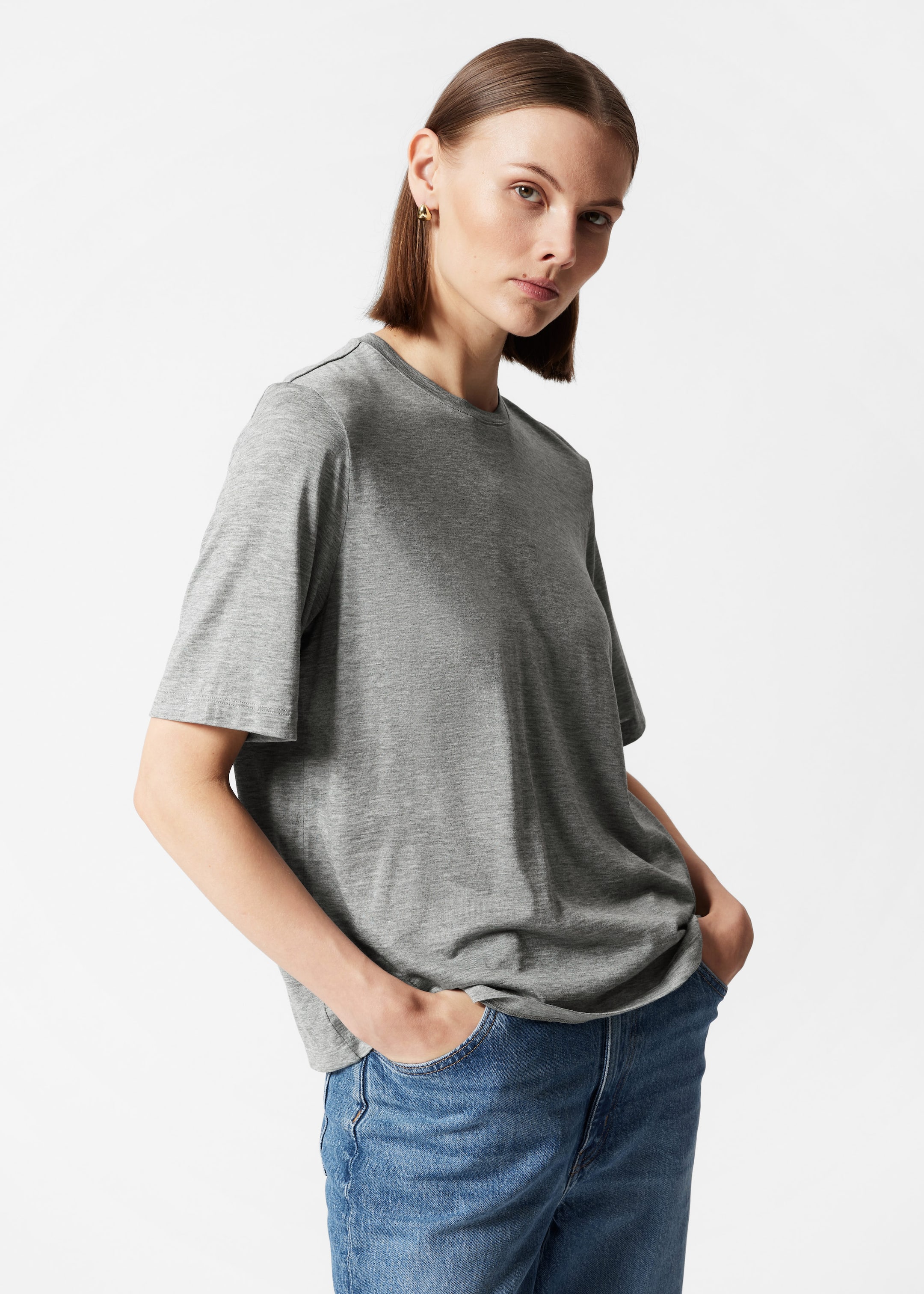 Image of Silk-Blend T-Shirt