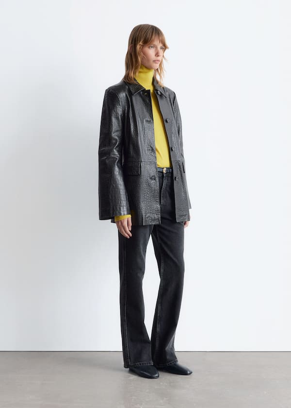 High-Waist Straight-Leg Jeans