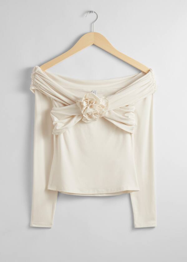 Ruched Off-Shoulder Top