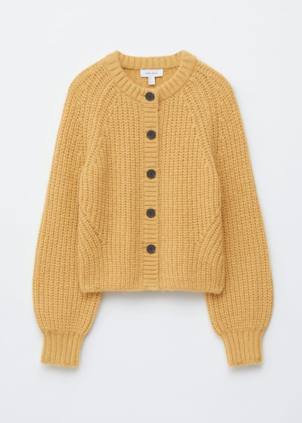 Balloon-Sleeve Cardigan