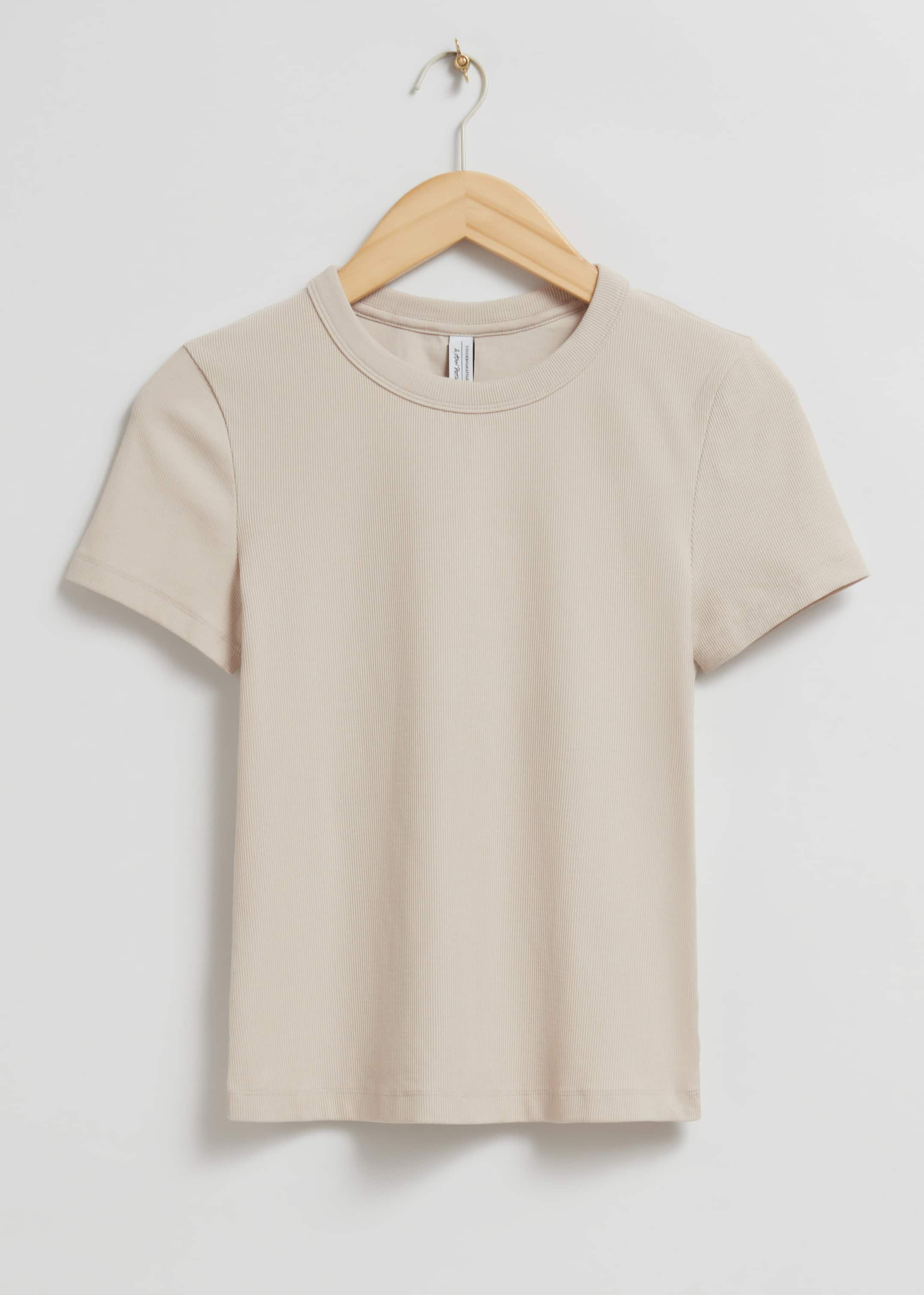 Ribbed Cropped T-Shirt