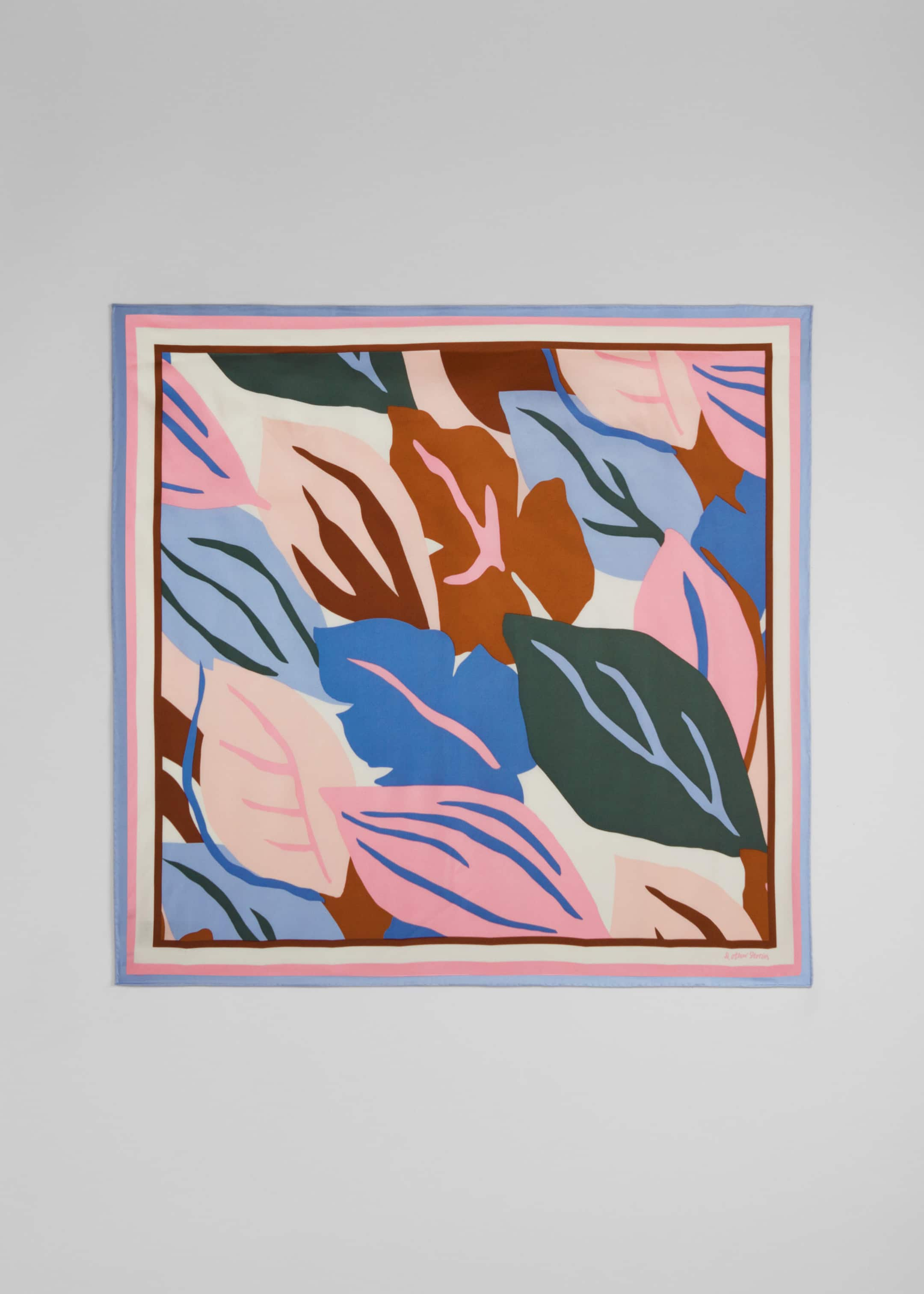 Leaf-Print Scarf - Pink - Still Life