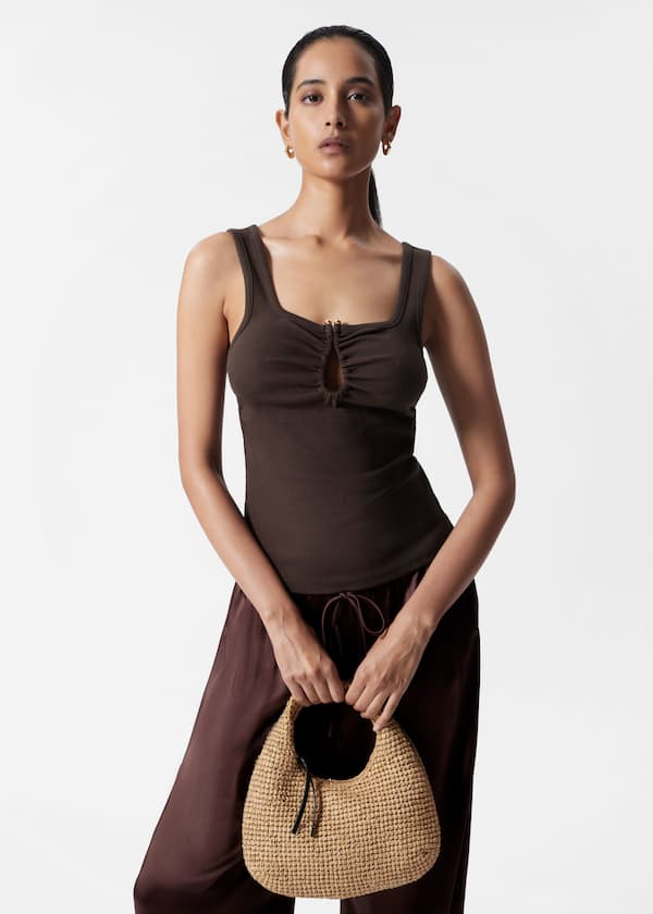 Buckle-Detailed Tank Top