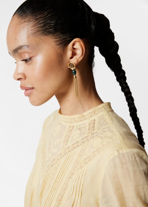 Wild Rose Pendant Earrings