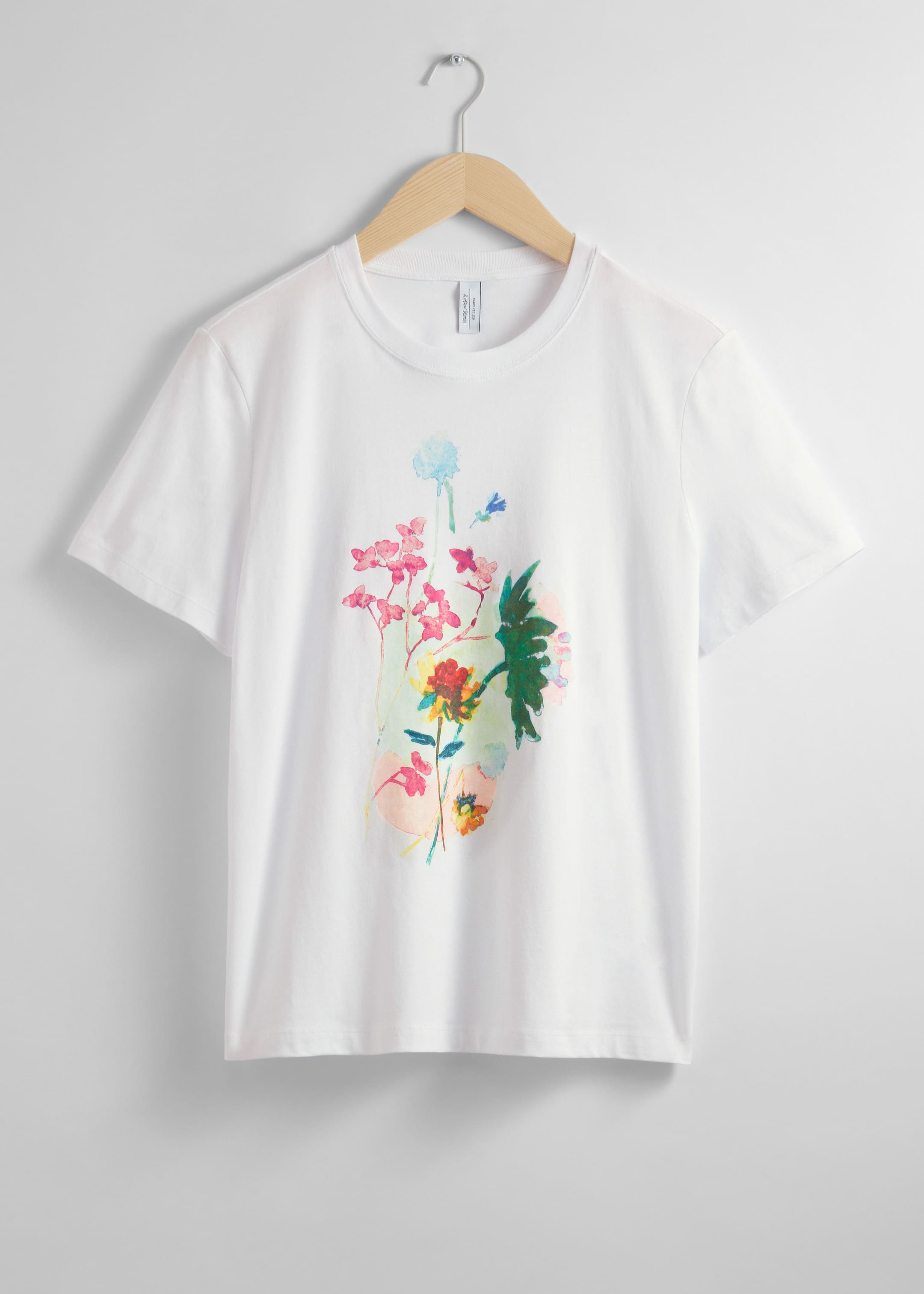 Floral Print Jersey T-Shirt - White Floral Print - Still Life