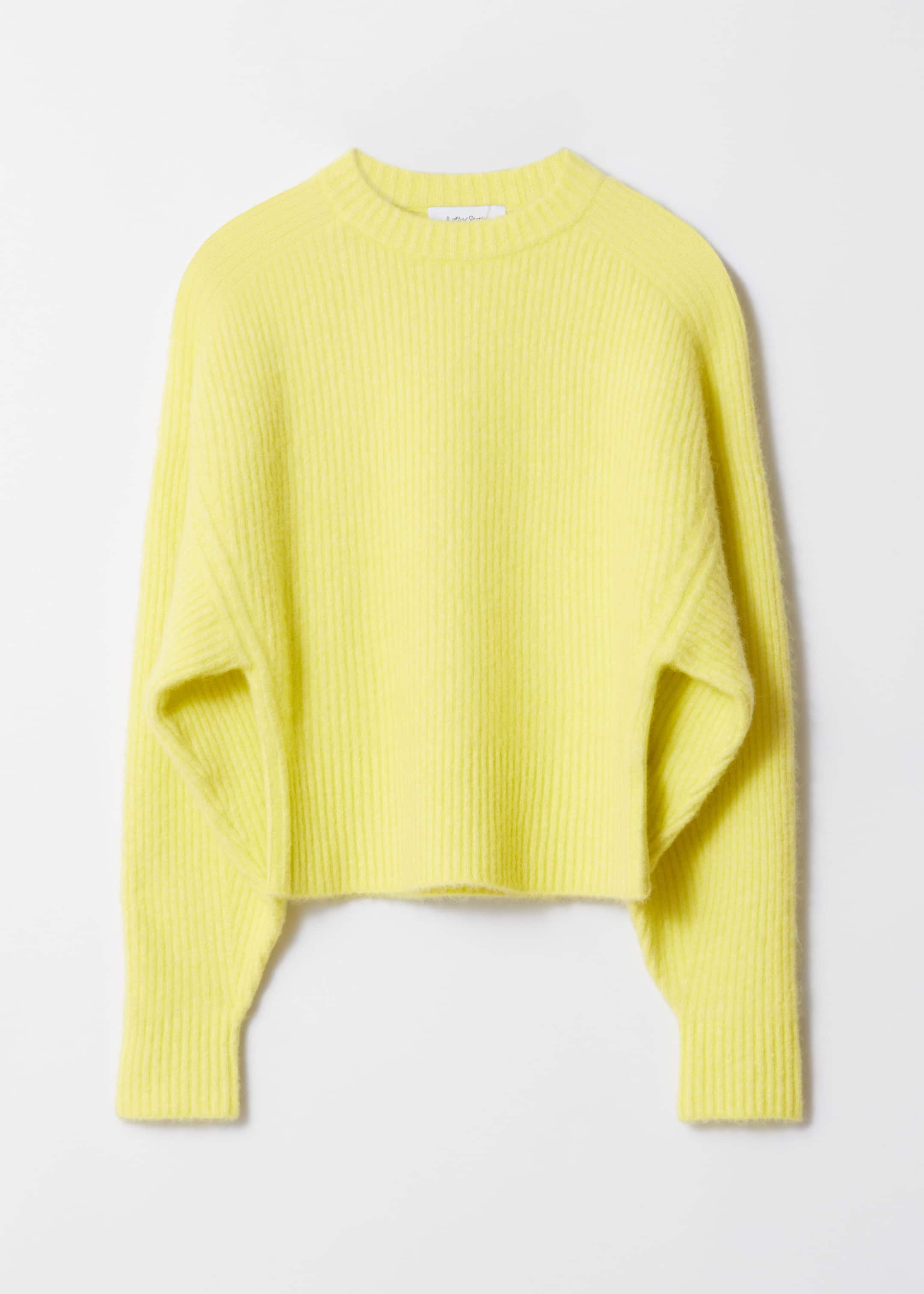 Ribbed-Knit Mock-Neck Jumper - Yellow - Still Life