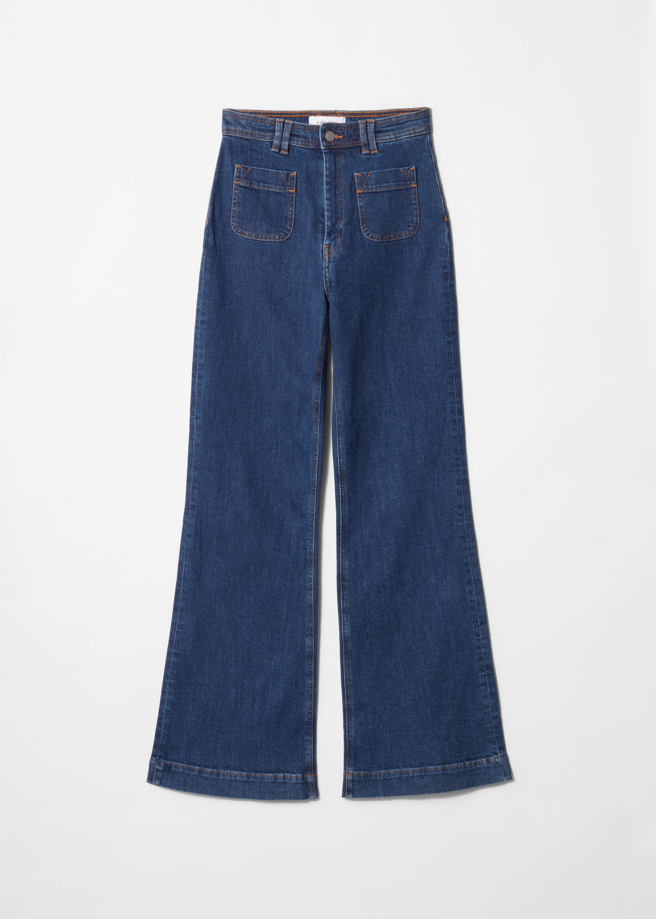 Bootcut-Jeans mit hohem Bund - Mittelblaue Waschung - Stillleben