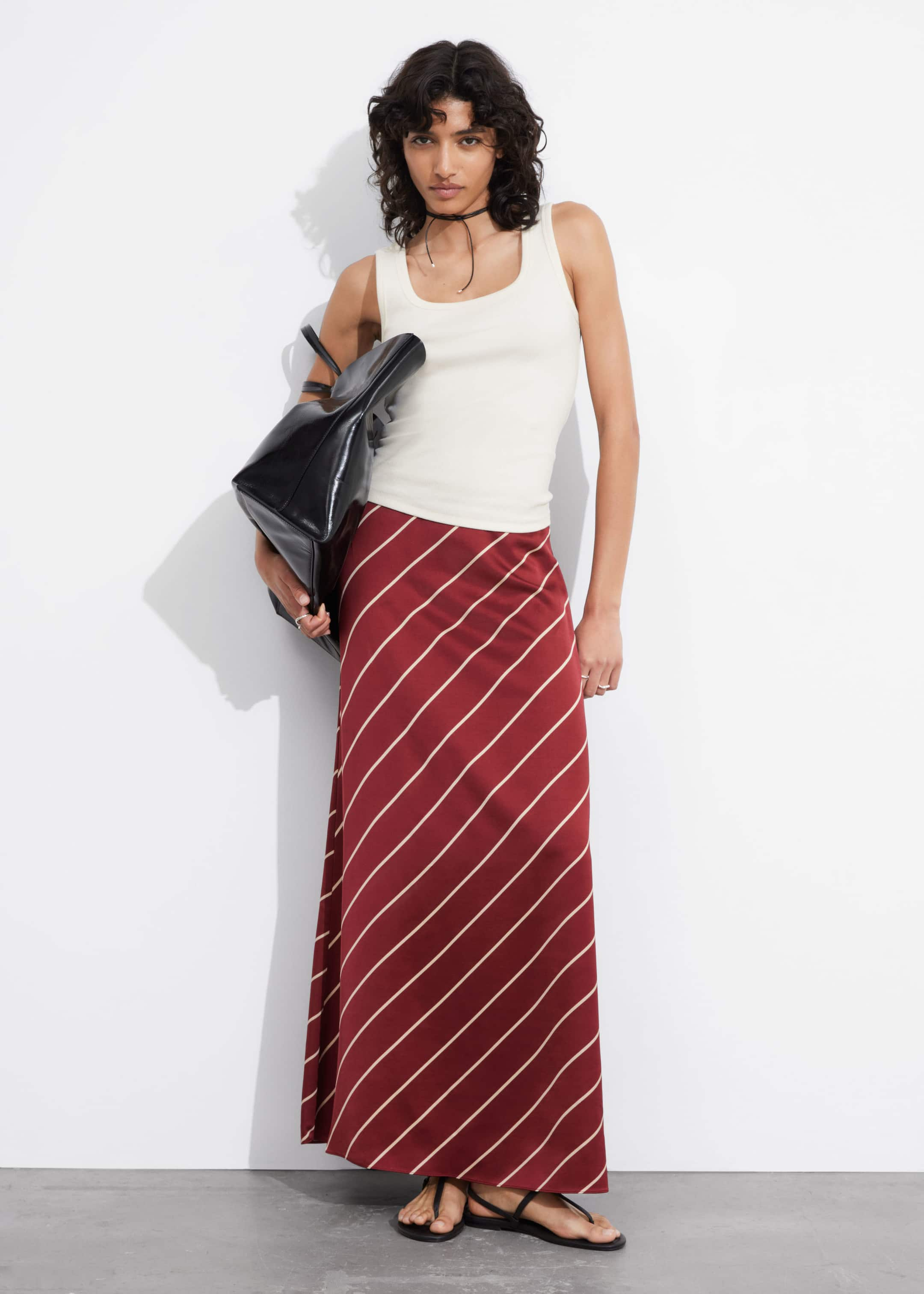 Image of Satin Maxi Skirt