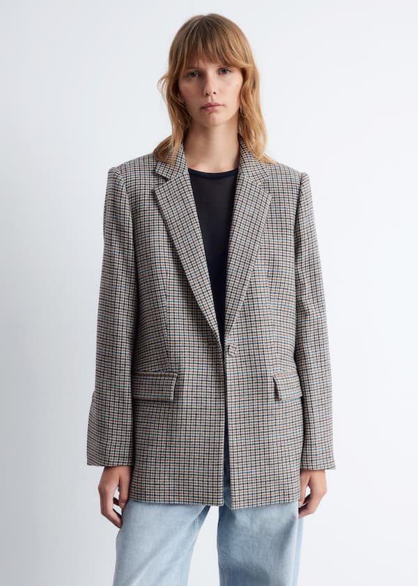 Tailored Wool-Blend Blazer
