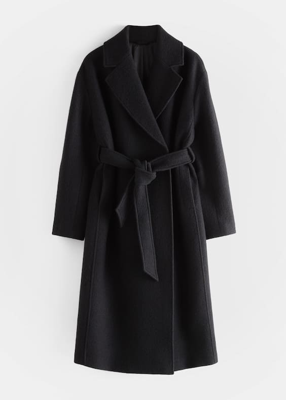 Voluminous Belted Wool Coat