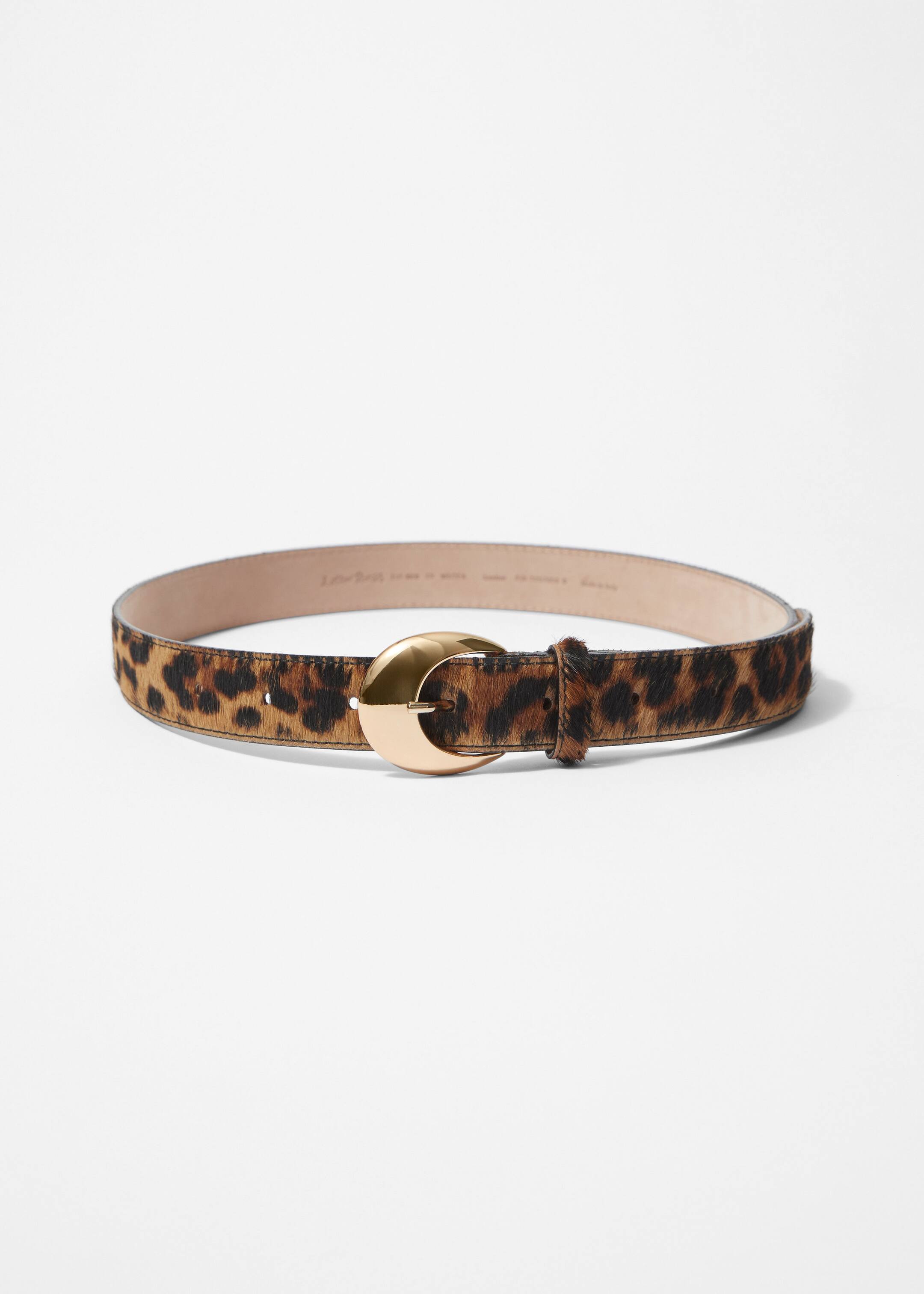 Leopard print skinny belt best sale