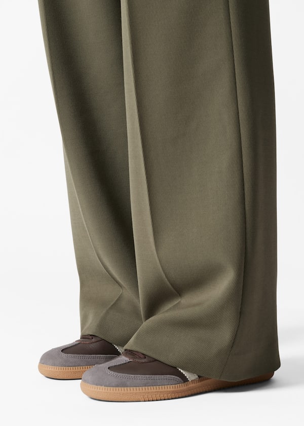 Wide Press-Crease Trousers