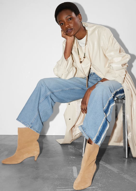 Wide-Shaft Ankle Boots