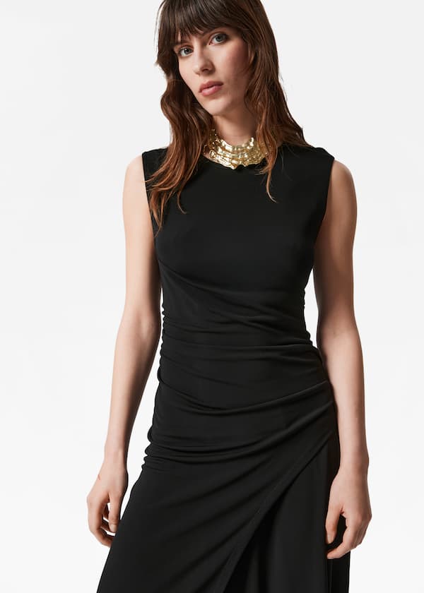 Draped Midi Dress