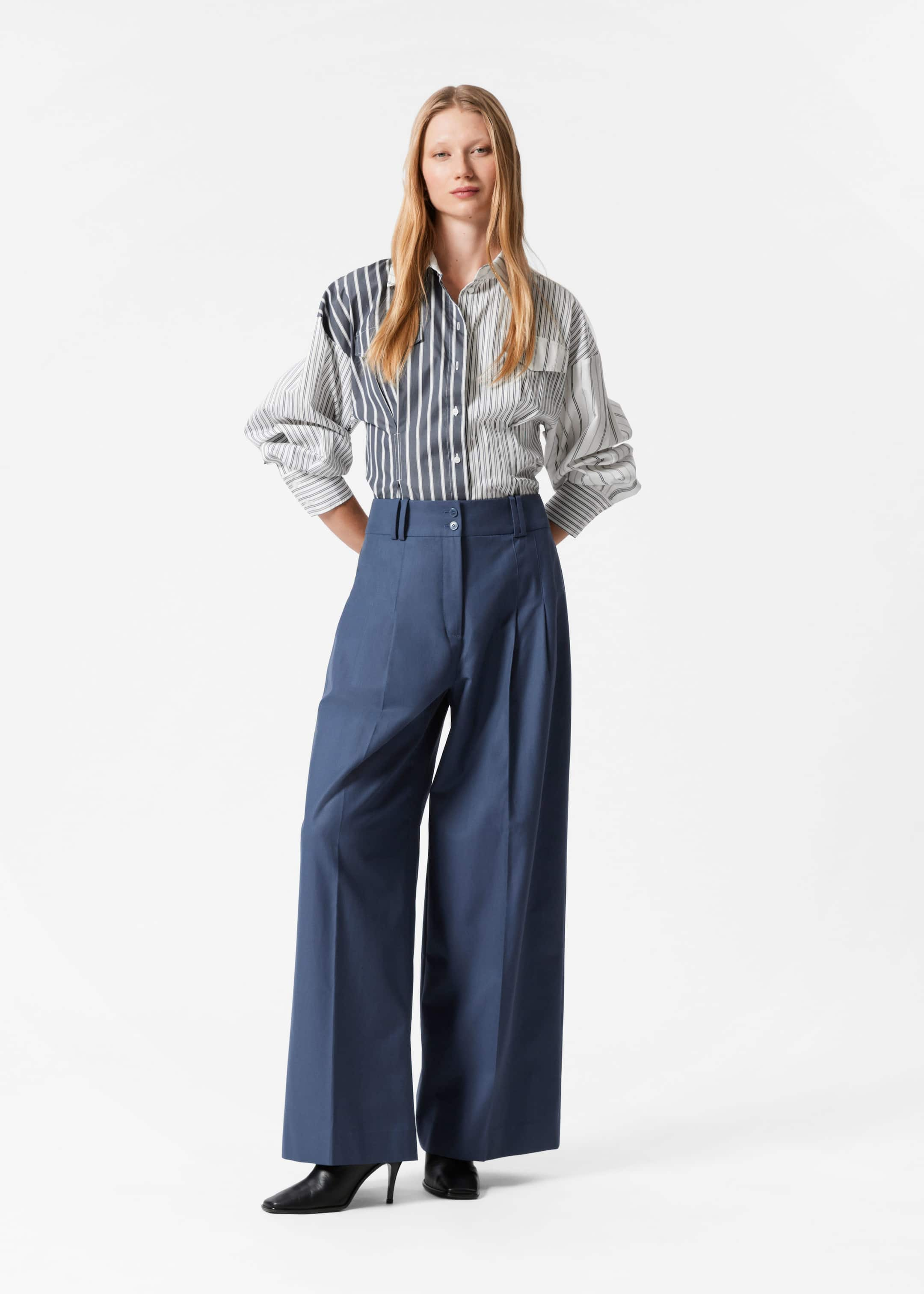 Image of Pleated Wool Trousers