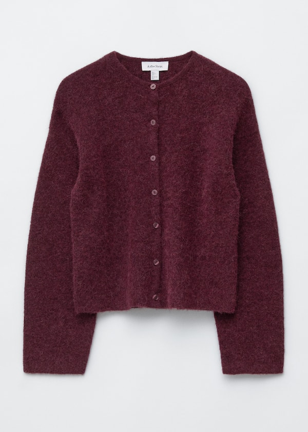 Alpaca-Blend Knitted Cardigan