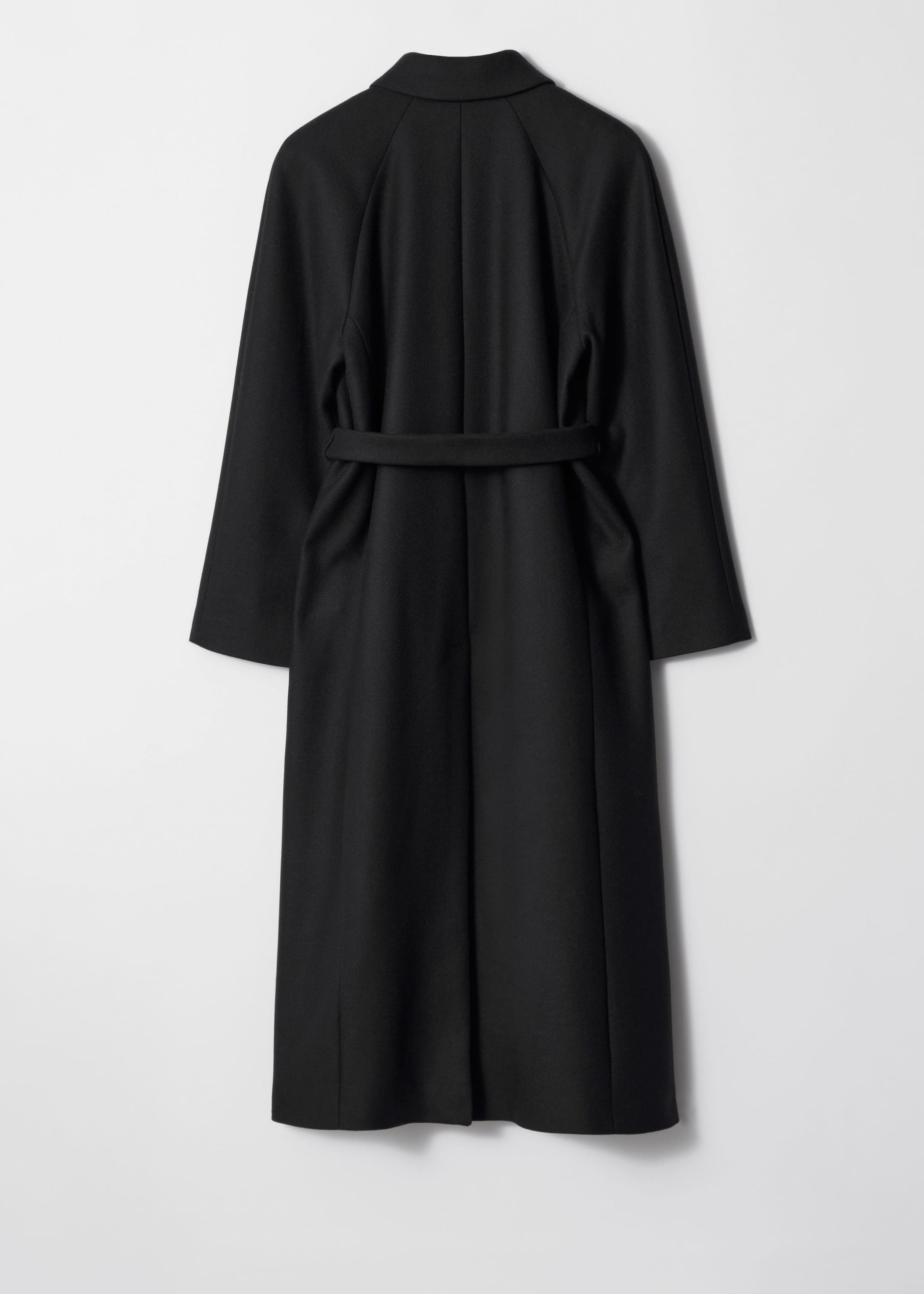 Belted Wool Coat - Black - Still Life