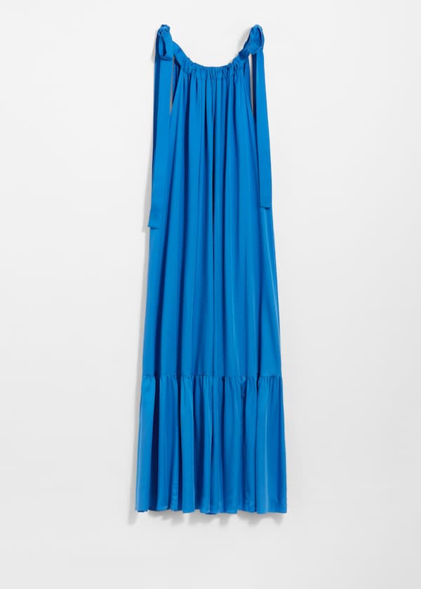 Gathered Sleeveless Midi Dress