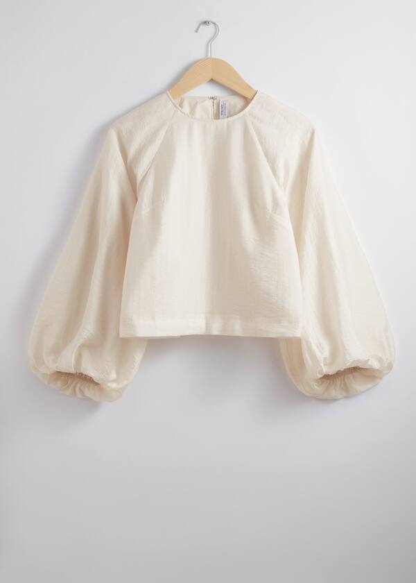 Balloon-Sleeve Top