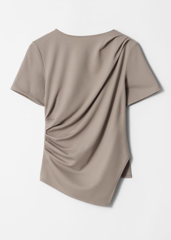 Draped Asymmetric T-shirt