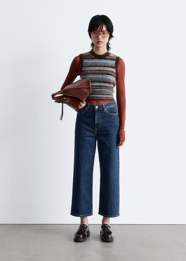 Cropped Wide-Leg Jeans