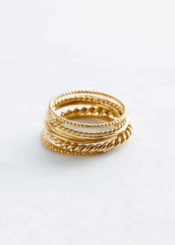 Gold-Tone Ring Set